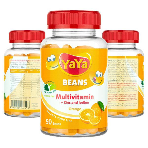 YaYa Beans Multivitamin + Zinc & Iodine (Orange)